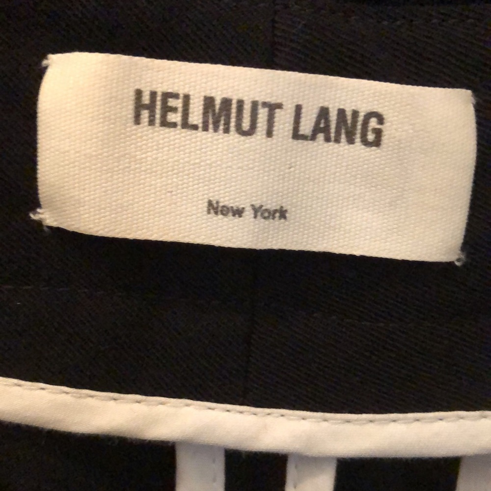 Helmut Lang New York lightweight soft fabric blend tall straight pants + pockets - Picture 5 of 10